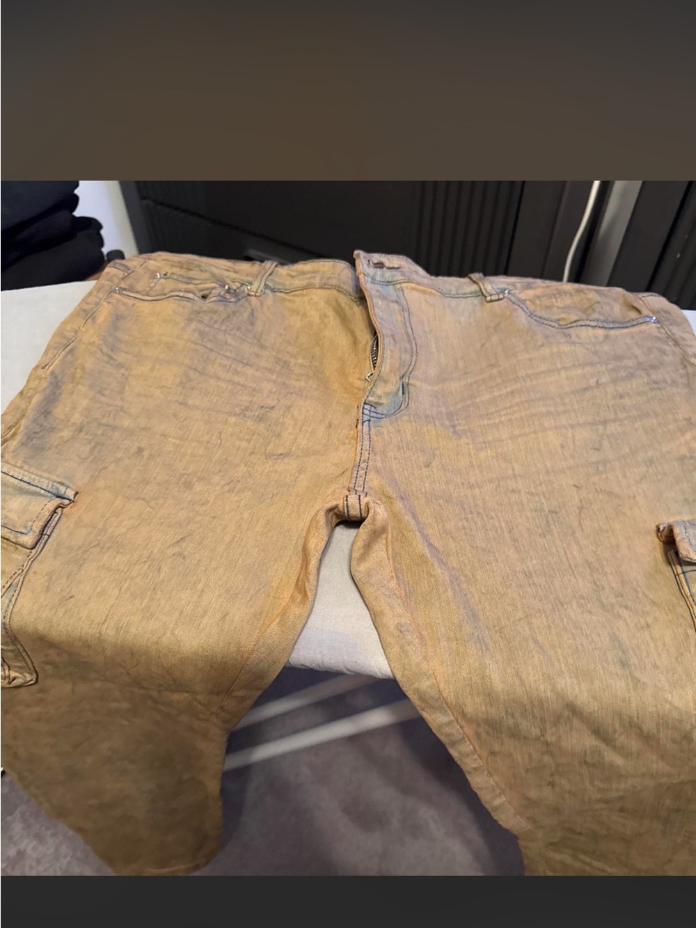 Fashion Nova Men's Cargo Pants in Faded Tan
